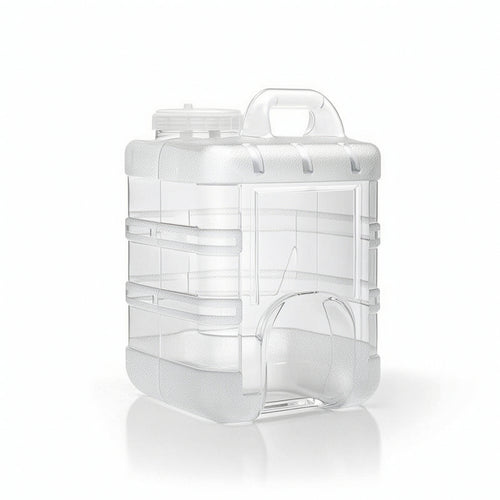 Water Container with Tube Wide-Mouth Square Water Container Rigid for Campers