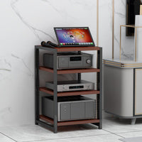 Audio Equipment Cabinet Heavy-duty Steel Frame Multi-tier Audio Equipment Rack Adjustable Shelves Home Theater Component Shelf Durable Wood Panel Suitable for Living Room Studio Entertainment Space