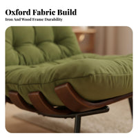 Wood Frame Suspended Chair Ergonomic Ergonomicrest Armchair Minimalist Design Breathable Textile for Guests, Adults