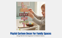 Wooden Easter Bunny Desktop Decor, Creative Sign, Cute Bunny, Home and Holiday Decoration