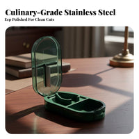 2-in-1 Cutter and Organizer Stainless steel cutter for portableers, Caregivers