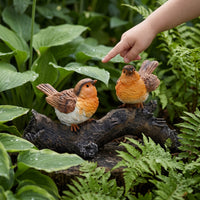 Robin Bird Figurine for Garden & Home Decor, Miniature Landscape Ornament