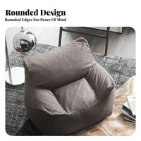 Lounger with Embroidered Face Nordic design Bean Bag Chair Reversible Design Skingentle for Students, perusing corner, Playroom