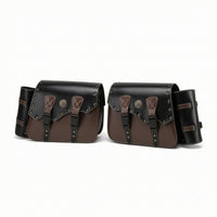 Motorcycle Saddlebags with Flap Retro Motorcycle Saddlebags Secure Saddle Bags for Motorcyclists