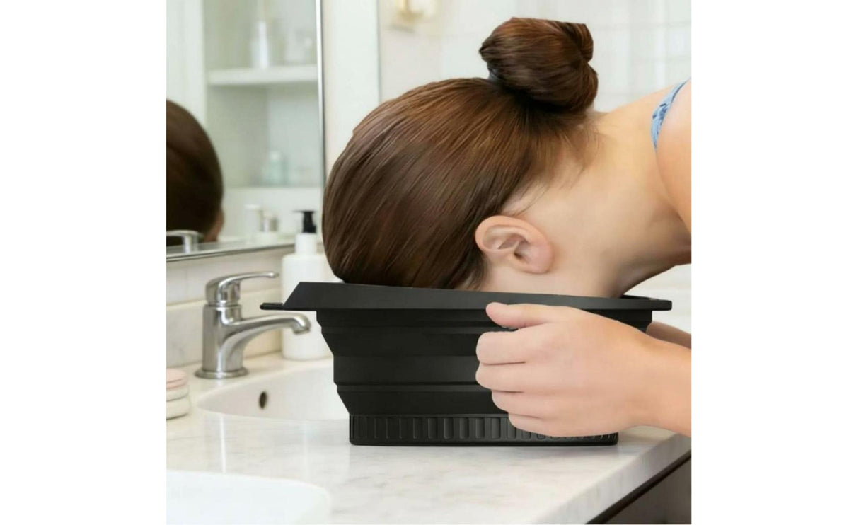Portable Collapsible Ice Facial Basin Food-Grade Silicone Face Ice Bath Bowl Long-Lasting Breathing Cold Treatment Bowl Ergonomic for Beauty Enthusiasts, Women, Travel, Home Spa