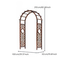 Wooden Garden Arbor Anti-Rust-Resistant Outdoor Garden Lattice Archway Weather Resistant Climbing Plant Archway for Gardeners, Yard Entryway