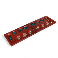 Traditional Wooden Mancala Game Foldable Mancala Board Game Folding Portable for Families, Kids, Classrooms, Travel