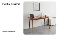 Small Space Friendly Writing Desk with Drawers Compact Design Writing Desk with 2 Drawers Multifunctional Study Table Easy to Assemble for Students, Teenagers, Teens, Bedroom, Dorm Room