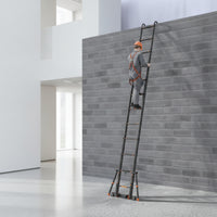 Telescopic Ladder with Hooks Extension Ladder with Stabilizer Bar Anti-Slip for Homeowners, Home Improvers, Home Maintenance, Stairs, Renovation