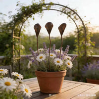 3 Pieces Calla Lily Garden Stake Rustic Design Outdoor Decor for Lawn, Patio