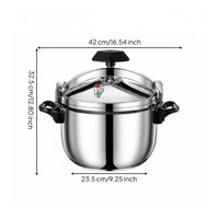 Burst-Resistant-Proof Pressure Cooker Multi-Cooktop Compatible Commercial Pressure Cooker Multiple Safety Protection Large Capacity Stockpot Even Heat Distribution for Chefs, Cafeteria, Restaurant
