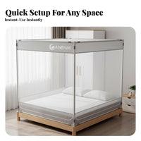 Instant Net Installation-Complimentary Anti-Fall Bed Canopy 360-Degree