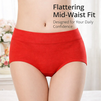 Underwear Women Multipack in Soft 100% Material with Wide Waistband, Breathable Knickers with Fine 40 Count Weave, Comfortable Pants