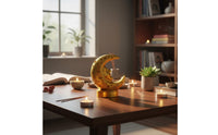 Moon Incense Burner Decorative Resin Incense Holder Mystical Design for Study