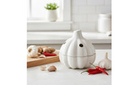 Ceramic Garlic Storage Jar Decorative Ventilated Garlic Jar Countertop Suitable