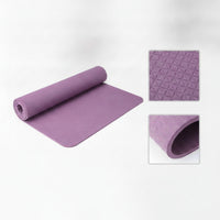 Non-Slip Exercise Mat with Alignment Lines Textured Exercise Material-Friendly Long-Lasting for Yogis, Fitness Enthusiasts, Home Workouts, Floor Exercises