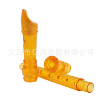 Colorful Plastic Transparent 8-Hole Recorder for Children, Musical Instrument