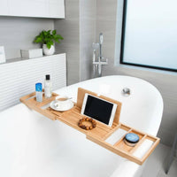 Extendable Bathtub Tray Non-Slip Bathtub Reading Tray Spa Experience Household Accessory