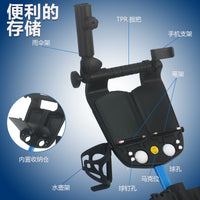 新款高尔夫手推车 双收纳仓可调节轻型折叠三轮球车 高尔夫球包车