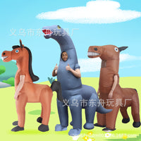 Halloween Tyrannosaurus Rex Inflatable Costume Cartoon Inflatable Costume Christmas Party Funny Riding Dinosaur Inflatable Costume