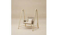 Cushioned Hanging Swing Chair with Stand Stable Hanging Egg Chair with Stand Heavy-Duty Furniture Sturdy for Adults, Patio, Balcony, Backyard, Bedroom