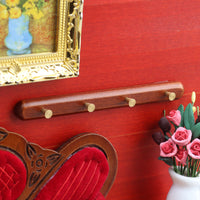 1:6娃娃屋dollhouse迷你家具微缩场景摆件微缩家具实木挂架挂钩