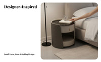 C-Shaped End Table with Drawer Minimalist design Household Furniture for Students