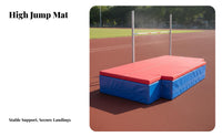 High Jump Landing Mat Tear-Resistant Backward Flop Flop Mat Zippered Cover Pole Jump Landing Landing Area for Athletes, Students, Gymnasium