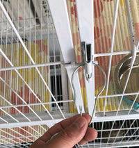宠物笼专用插销锁 笼具挂钩 笼子锁扣挂锁防宠物跑12个一套不锈钢 混色宠物笼挂钩12个 均码