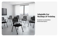 Rolling Chair with Writing Tablet Space-Saving Office Furniture Ergonomic Design