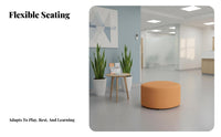 Upholstered Multi-Seat Bench Modern design Serpentine Bench dense padding Sturdy framework for Clients, Facility Managers