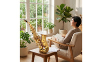 Curved    Saxophone Brass Saxophone with Bent Neck Woodwind for Home Playing