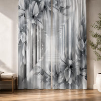 2 Pieces Printed Curtains Rod Pocket Valance Set Vintage Chic for Window