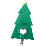 Christmas Tree Bottle Opener Green Color Kitchen Gadget Non Slip Grip Multifunctional for Bartenders, Picnic, Picnics, Barbecues