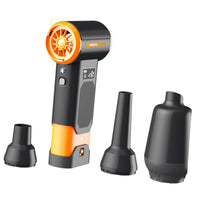 Handheld Fan Lightweight Cordless Air Duster Digital Screen Powerful Motor for PC Users, Car Owners, Inflating Objects, Travel