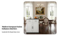 Solid Wood Board Sideboard Buffet Cabinet Modern Simple Design Freestanding Buffet Cabinet Spacious Countertop Freestanding Storage Unit Long-Lasting Construction for Homeowners, Families, Renters, Entryway, Hallway, Bedroom, Home