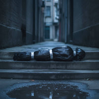 Life-Size Corpse Prop with Pump Inflate Fake Body Scary Decorations Spooky for Outdoor Yard