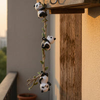 Climbing Panda Ornament Look Panda Vine Decoration Cute for Indoor