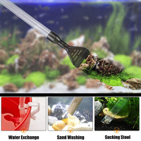 水族箱鱼缸手动换水洗砂器虹吸管吸便刮藻除苔藓洗沙清洁套换水管