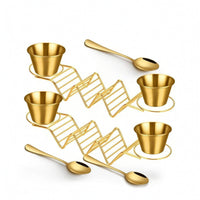 10 Pieces Taco Holder with Sauce Cups Stackable for Parties, Game Nights