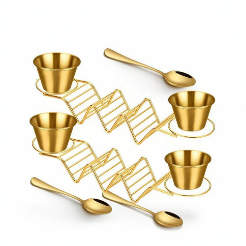 10 Pieces Taco Holder with Sauce Cups Stackable for Parties, Game Nights