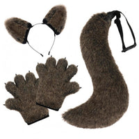 Wolf Cosplay Accessory Set Claw Tips Dresscostume Set Black Trim for Cosplayers