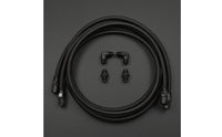 6AN Gearbox Cooler Line Kit Braided Gearbox Cooler Line with Fittings Flexible Black Anodized for Mechanics, Car Builders, Engine Bay