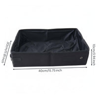 Foldable Cat Pet Waste Container Lightweight Portable Pet Toilet for Outdoor, Car