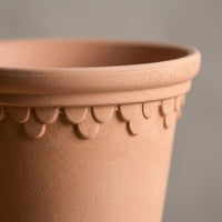 Plant Pots for House Plants and Indoor Plants, Pack of 3 Baroque Embossed Flower Pots, Terracotta Pots with Saucers and Drainage Holes, 6 Inch
