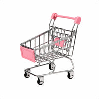 Mini Metal Shopping Cart Compact Mini Shopping Cart Realistic for Desk