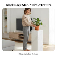 Luxury Aesthetic Marble-Top Plinth Elegant Design Freestanding Object Plinth Multi-Purpose Display Pedestal Multipurpose for Home Decorators, Interior Designers, Living Room, Showroom, Hotel Lobby, Retail Displays
