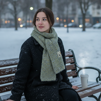 Retro Blended Knit Scarf for Autumn/Winter - Warm & Soft Neck Warmer