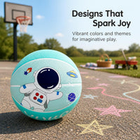 Kids' Durable Cartoon Basketball for Toddlers and Children, Sizes 3, 4, and 5