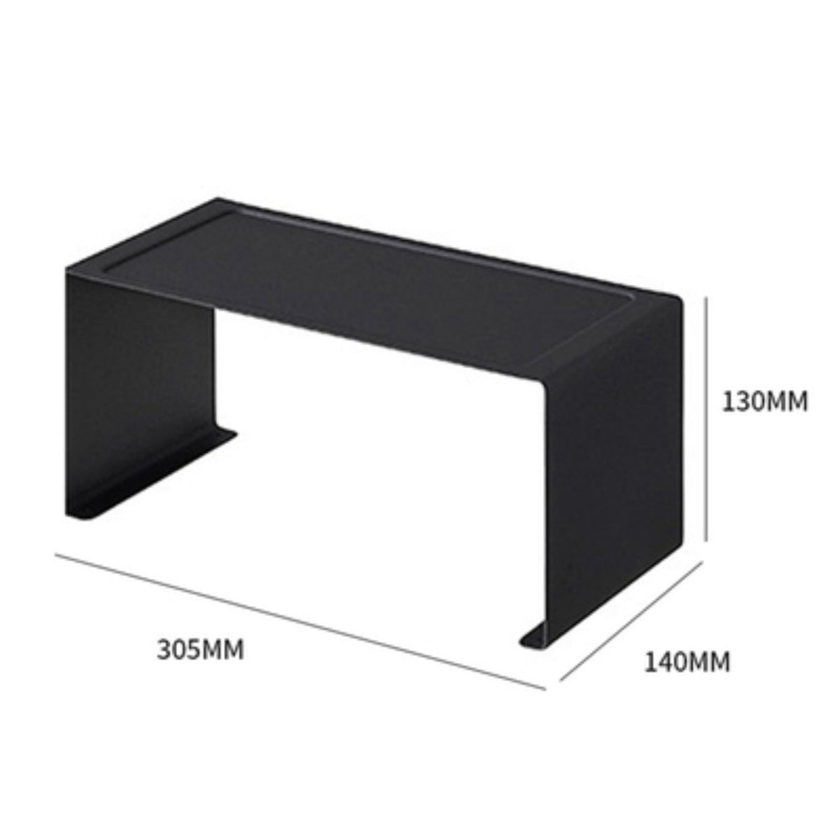Black Iron Kitchen Organizer Rack, Minimalist Shelf